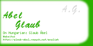 abel glaub business card